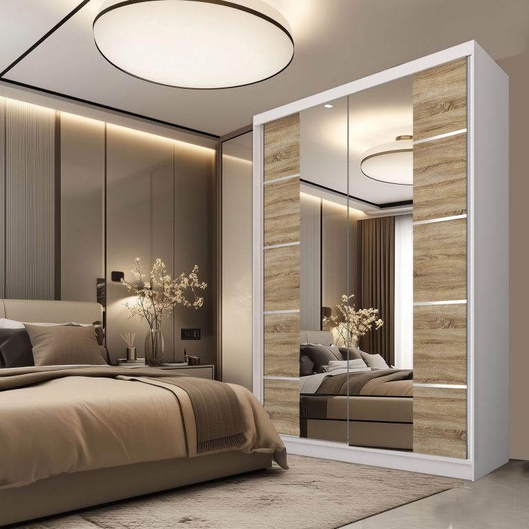 Armoire coulissante SERENITY 133 cm chêne sonoma Fabricant ME SERENITY SZP6/0/W/DS/0/HIAL