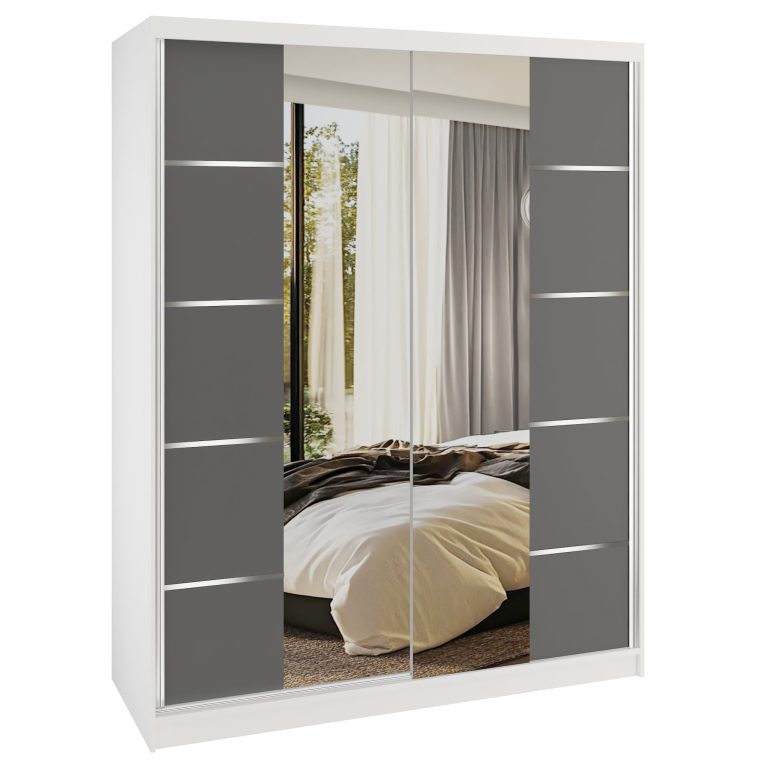 Armoire coulissante SERENITY 133 cm mate gris Fabricant ME SERENITY SZP6/0/W/SR/0/HIAL