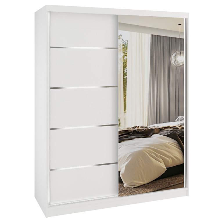 Armoire coulissante SERENITY 133 cm mate blanc Fabricant MBP SERENITY SZP6/0/W/W/0/HIAL