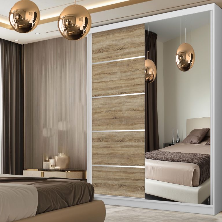 Armoire coulissante SERENITY 133 cm chêne wotan Fabricant MBP SERENITY SZP6/0/W/DS/0/HIAL