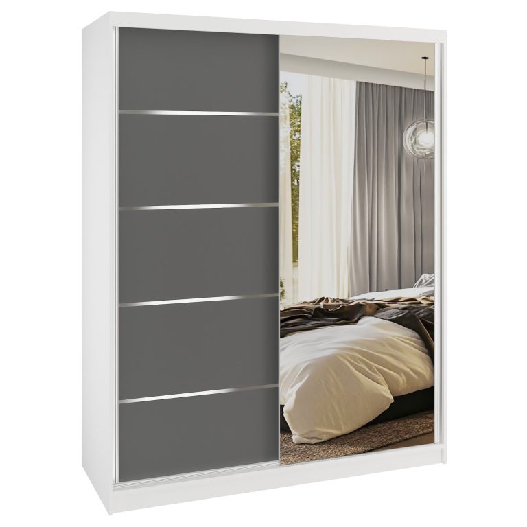 Armoire coulissante SERENITY 133 cm mate gris Fabricant MBP SERENITY SZP6/0/W/SR/0/HIAL
