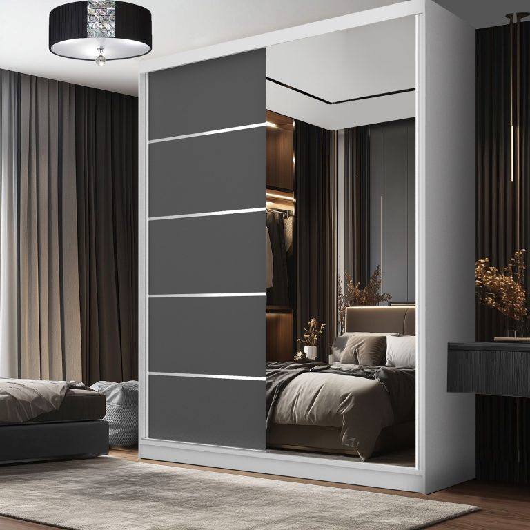Armoire coulissante SERENITY 133 cm mate gris Fabricant MBP SERENITY SZP6/0/W/SR/0/HIAL