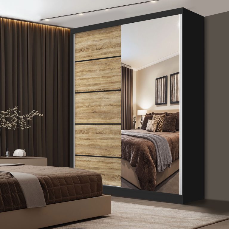 Armoire coulissante SERENITY 133 cm chêne sonoma Fabricant MBP SERENITY SZP6/0/B/DS/0/HIAL