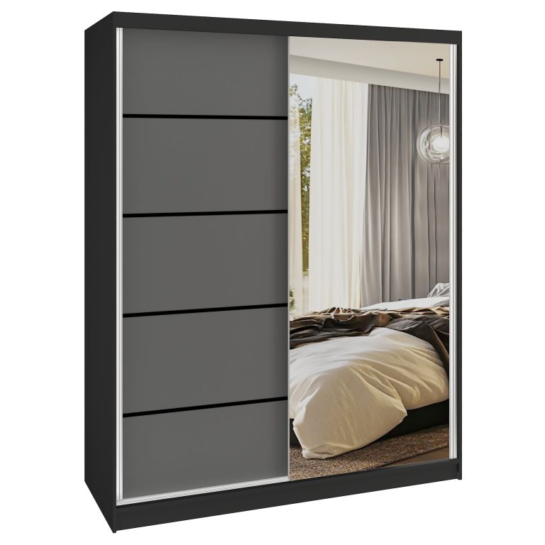 Armoire coulissante SERENITY 133 cm gris mate Fabricant MBP SERENITY SZP6/0/B/SR/0/HIAL