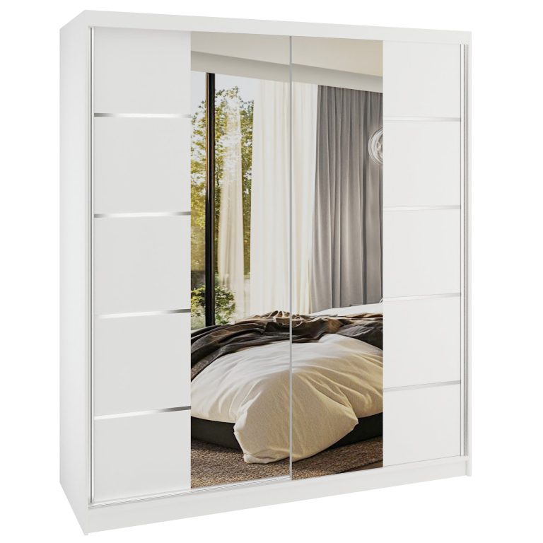 Armoire coulissante SERENITY 158 cm mate blanc Fabricant ME SERENITY SZP7/0/W/W/0/HIAL