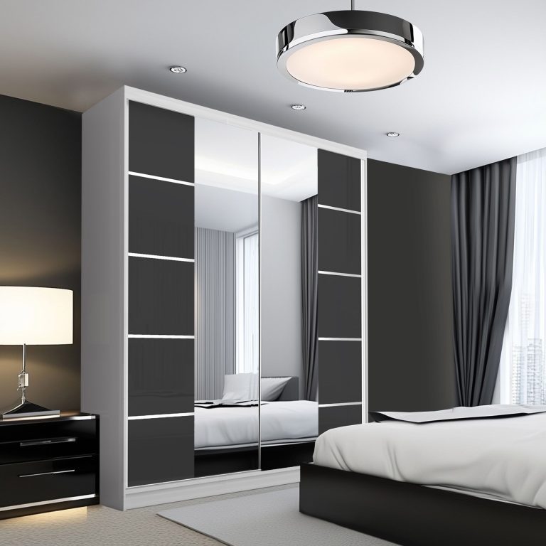 Armoire coulissante SERENITY 158 cm mate noir Fabricant ME SERENITY SZP7/0/W/B/0/HIAL