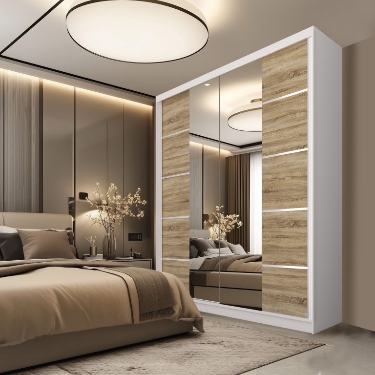 Armoire coulissante SERENITY 158 cm chêne sonoma Fabricant ME SERENITY SZP7/0/W/DS/0/HIAL