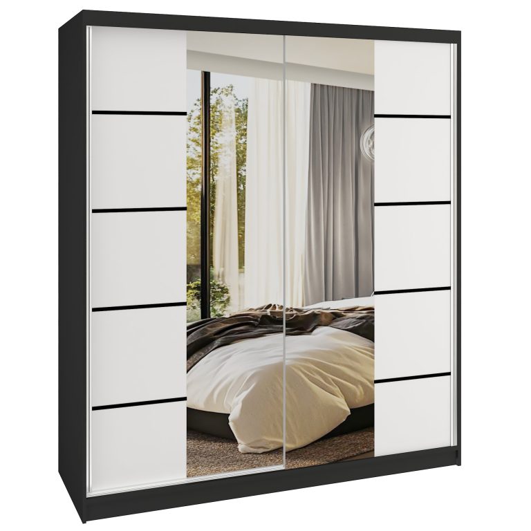 Armoire coulissante SERENITY 158 cm mate blanc  Fabricant ME SERENITY SZP7/0/B/W/0/HIAL