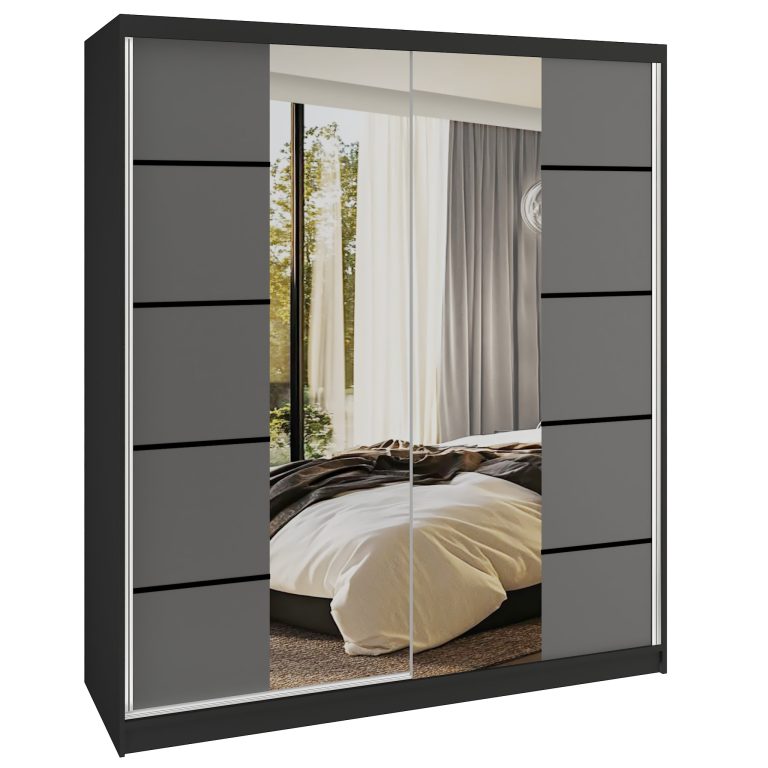 Armoire coulissante SERENITY 158 cm mate gris Fabricant ME SERENITY SZP7/0/B/SR/0/HIAL