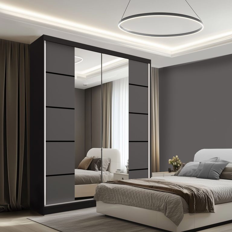 Armoire coulissante SERENITY 158 cm mate gris Fabricant ME SERENITY SZP7/0/B/SR/0/HIAL