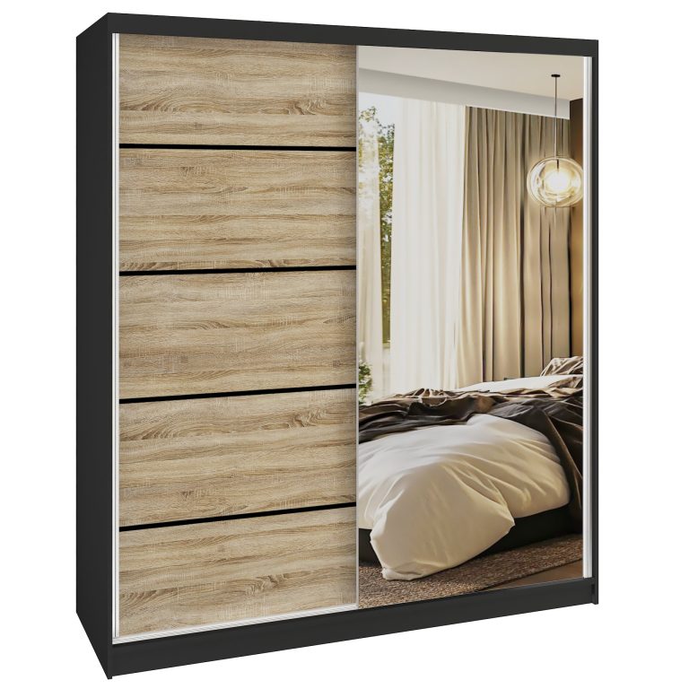 Armoire coulissante SERENITY 158 cm chêne sonomat Fabricant MBP SERENITY SZP7/0/B/DS/0/HIAL