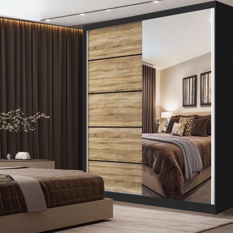 Armoire coulissante SERENITY 158 cm chêne sonomat Fabricant MBP SERENITY SZP7/0/B/DS/0/HIAL