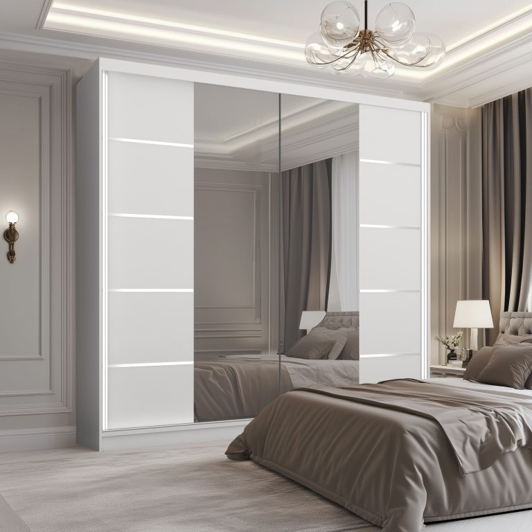 Armoire coulissante SERENITY 200 cm mate blanc Fabricant ME SERENITY SZP5/0/W/W/0/HIAL