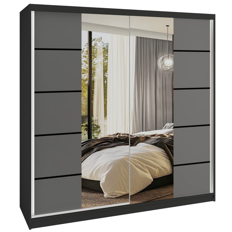 Armoire coulissante SERENITY 200 cm mate gris Fabricant ME SERENITY SZP5/0/B/SR/0/HIAL