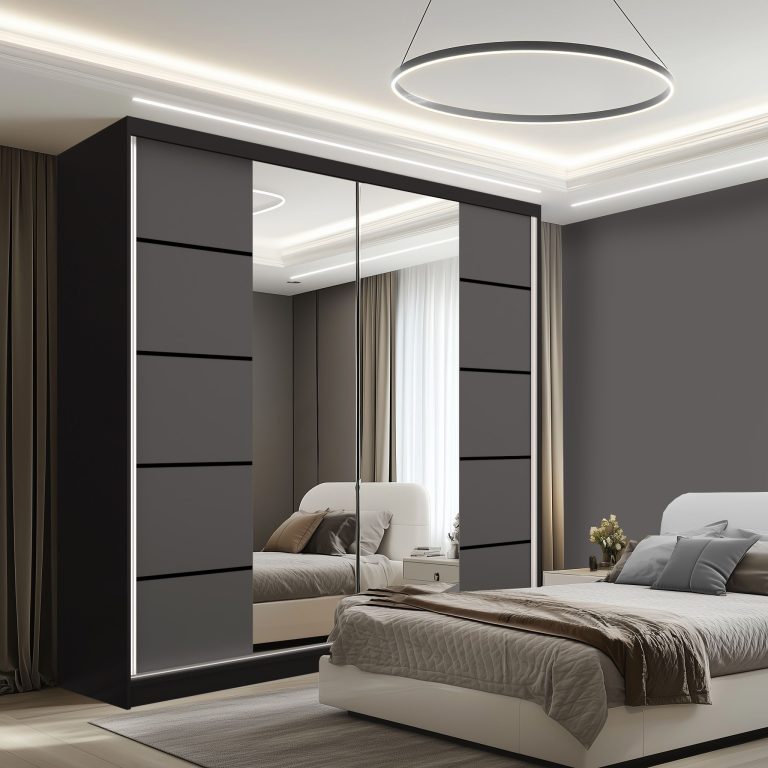 Armoire coulissante SERENITY 200 cm mate gris Fabricant ME SERENITY SZP5/0/B/SR/0/HIAL