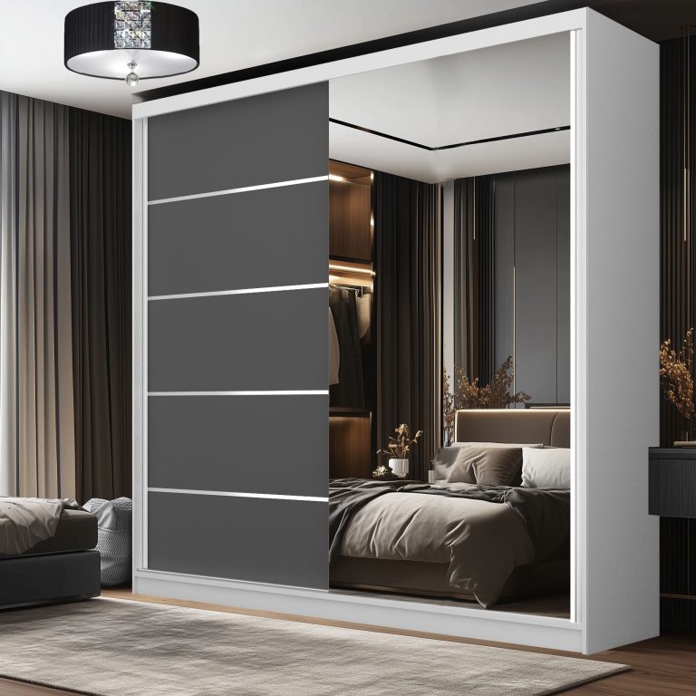 Armoire coulissante SERENITY 200 cm mate gris Fabricant MBP SERENITY SZP5/0/W/SR/0/HIAL