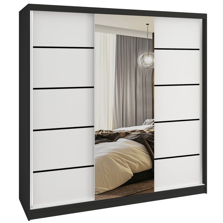 Armoire coulissante SERENITY 200 cm mate blanc Fabricant MT SERENITY SZP5/0/B/W/0/HIAL