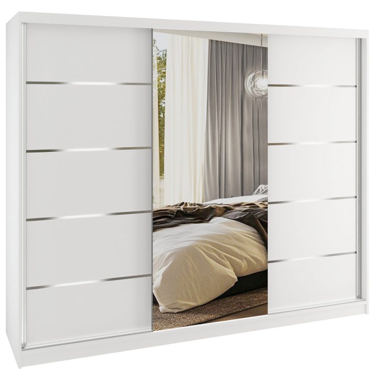 Armoire coulissante SERENITY 232 cm mate blanc Fabricant MBP SERENITY SZP8/0/W/W/0/HIAL
