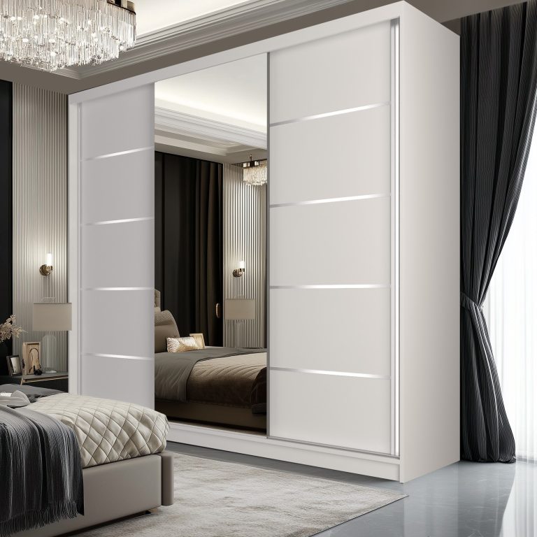 Armoire coulissante SERENITY 200 cm mate blanc Fabricant MT SERENITY SZP5/0/W/W/0/HIAL