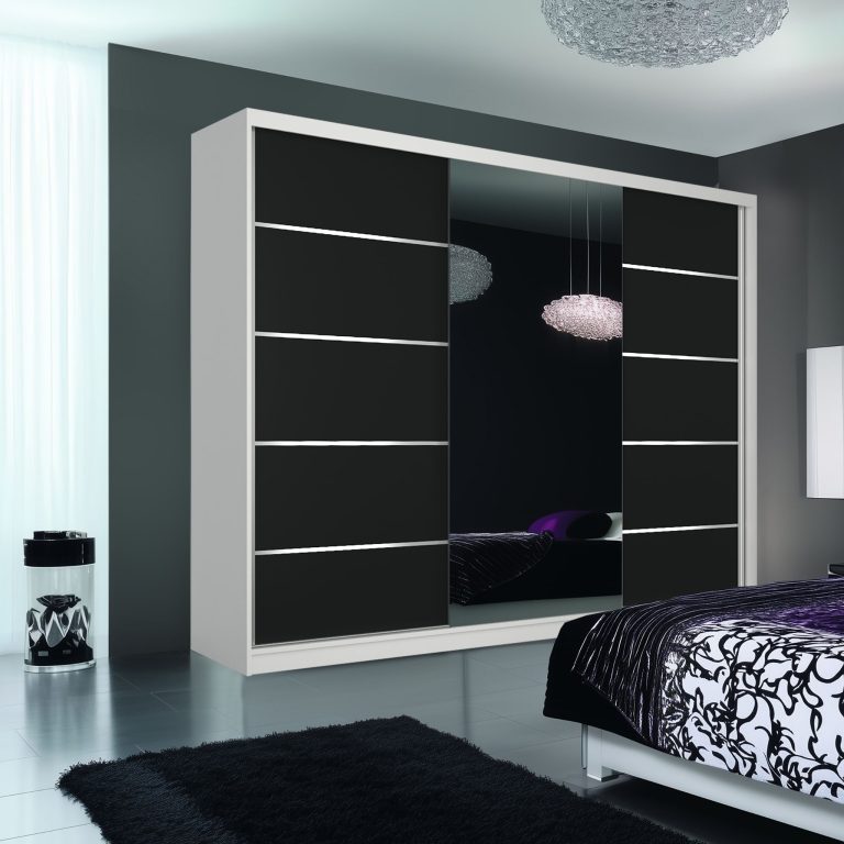 Armoire coulissante SERENITY 200 cm mate noir Fabricant MT SERENITY SZP5/0/W/B/0/HIAL