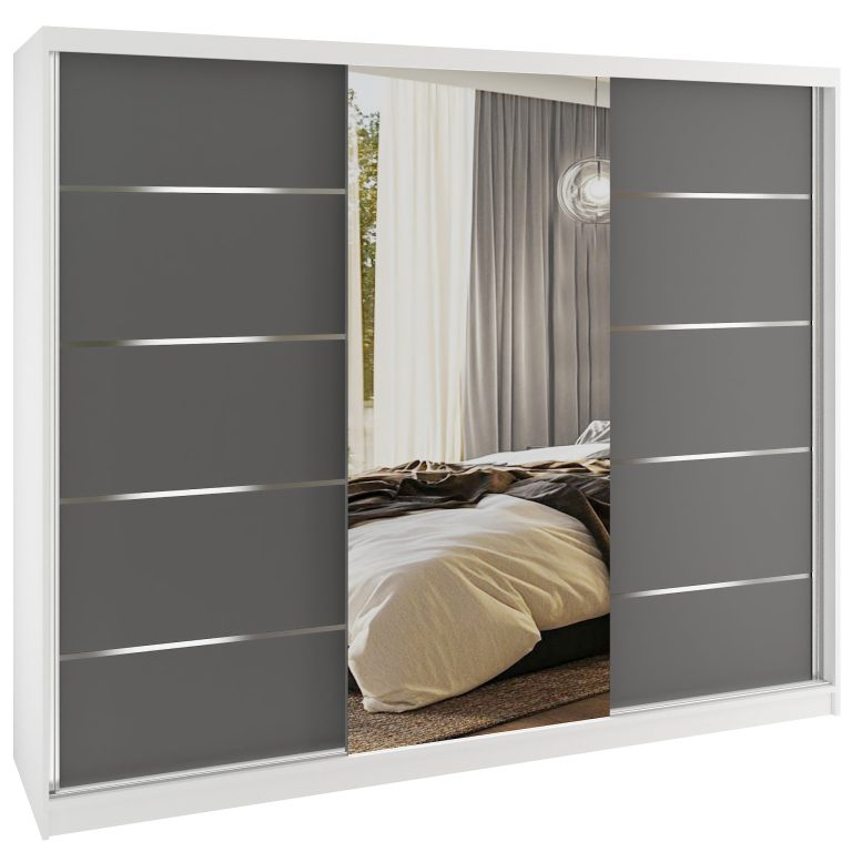 Armoire coulissante SERENITY 232 cm mate gris Fabricant MBP SERENITY SZP8/0/W/SR/0/HIAL