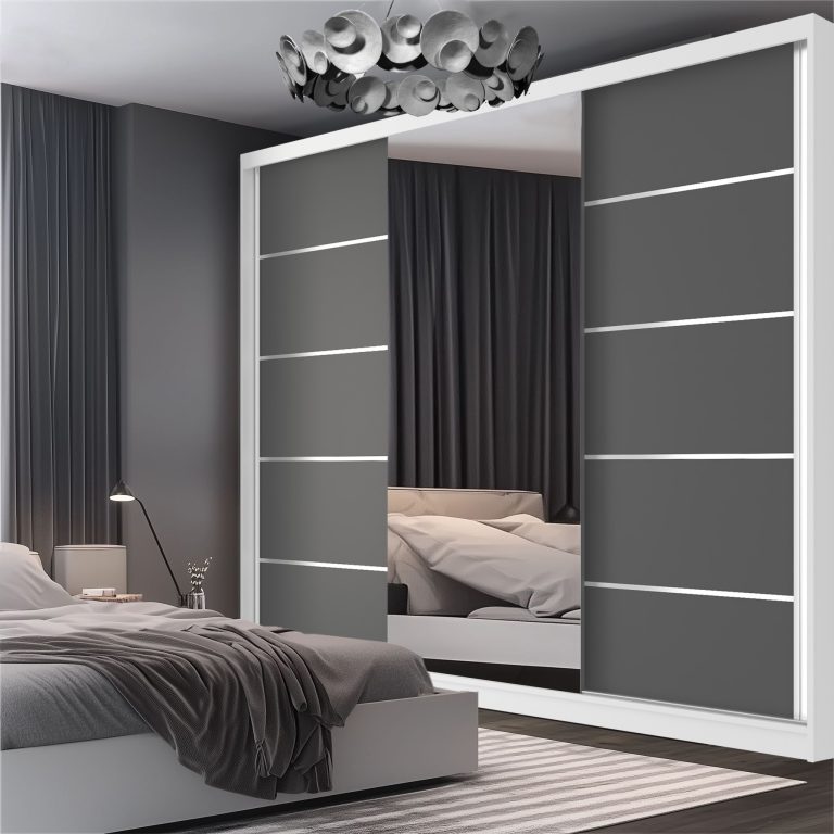 Armoire coulissante SERENITY 200 cm mate gris Fabricant MT SERENITY SZP5/0/W/SR/0/HIAL
