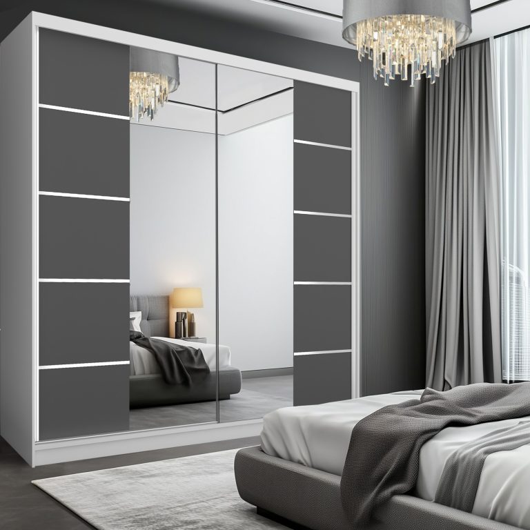 Armoire coulissante SERENITY 200 cm mate gris Fabricant ME SERENITY SZP5/0/W/SR/0/HIAL