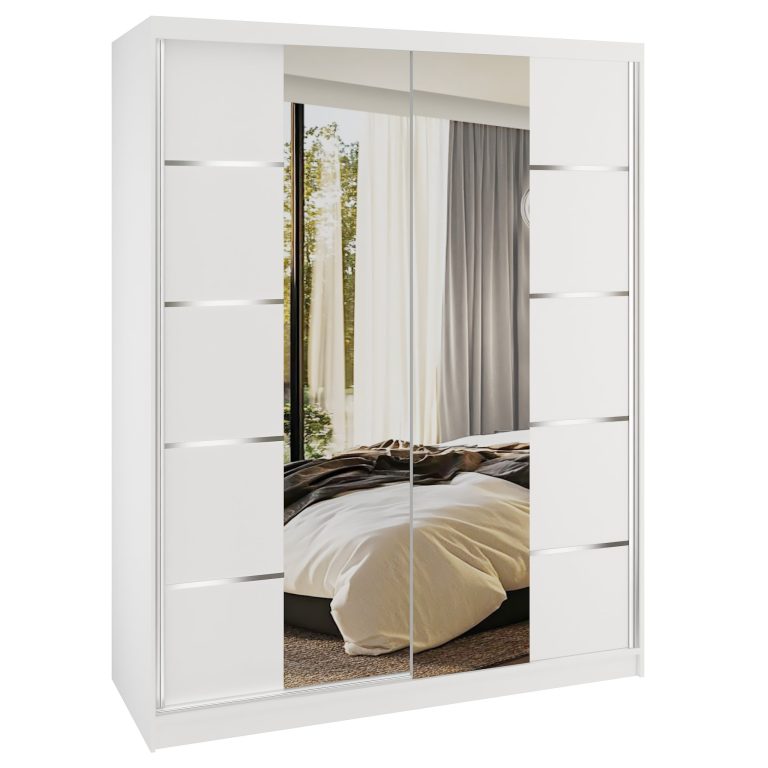 Armoire coulissante SERENITY 133 cm mate blanc Fabricant ME SERENITY SZP6/0/W/W/0/HIAL