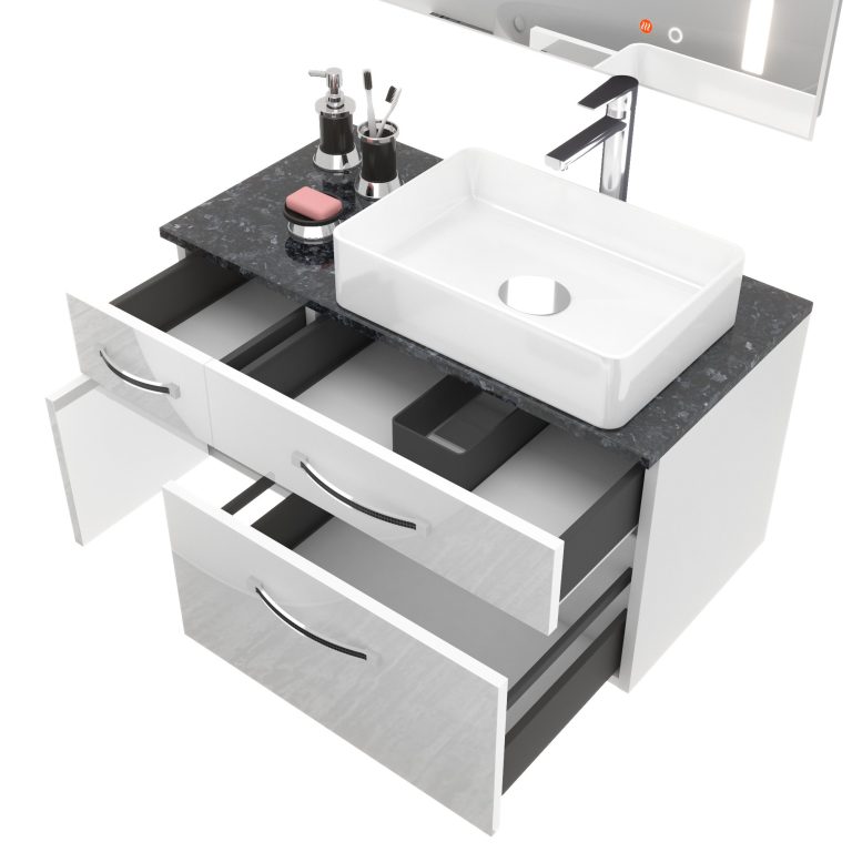 Ensemble de meubles de salle de bain Euphoria EUP P 90L/0/W/B/0/BK/MB