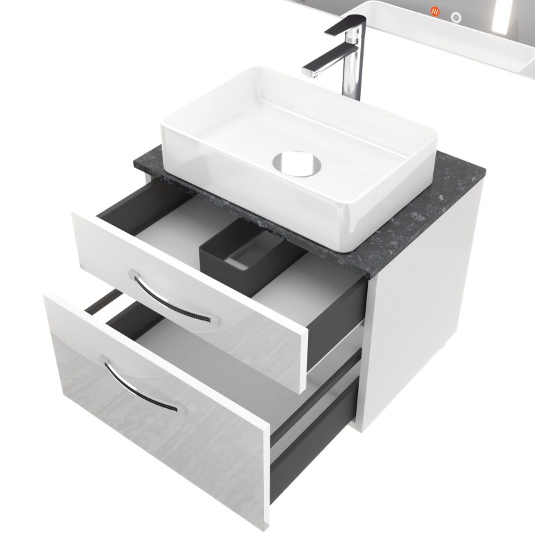 Ensemble de meubles de salle de bain Euphoria EUP P 60/0/W/B/0/BK/MB