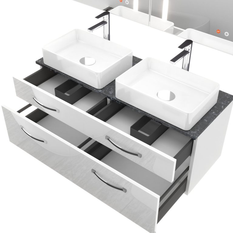 Ensemble de meubles de salle de bain Euphoria EUP P 120D/0/W/B/0/BK/MB