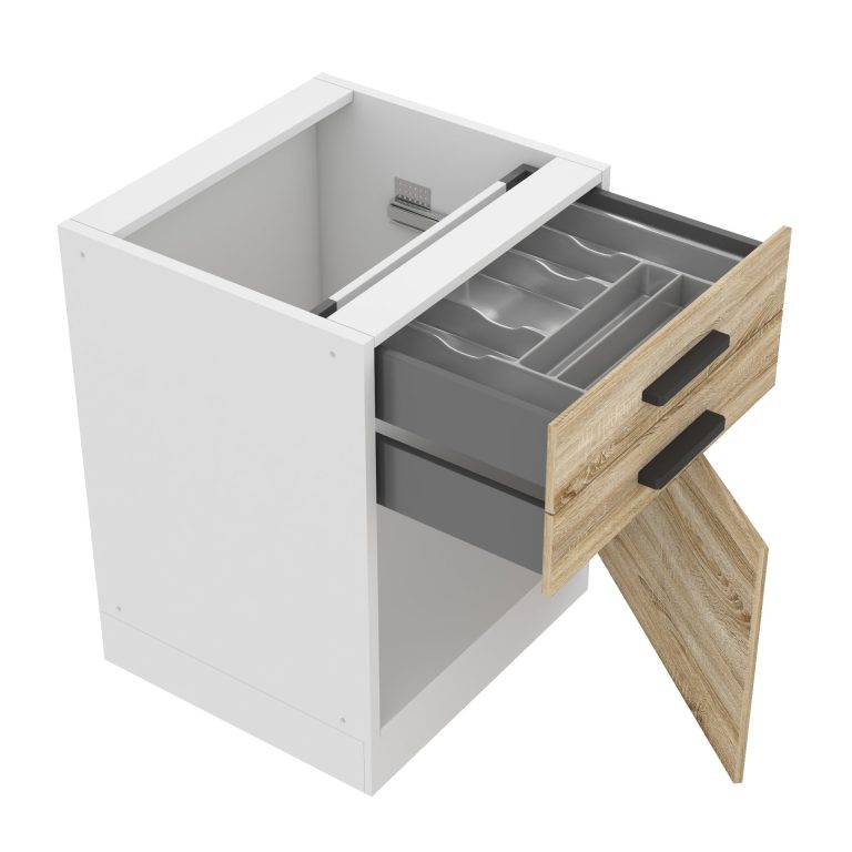 Meuble bas de cuisine 60 cm tiroirs TOR SDSZ60WS/0/WT/DS/0/B1/PP