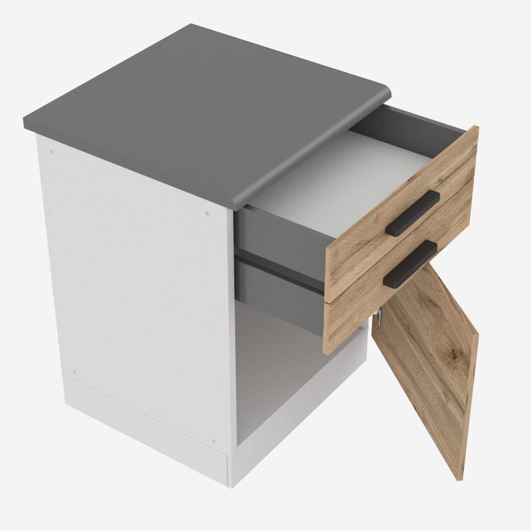 Meuble bas de cuisine 60 cm tiroirs TOR SDSZ60/0/WT/DW/B/B1/PP
