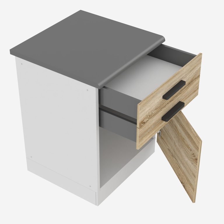 Meuble bas de cuisine 60 cm tiroirs TOR SDSZ60/0/WT/DS/B/B1/PP
