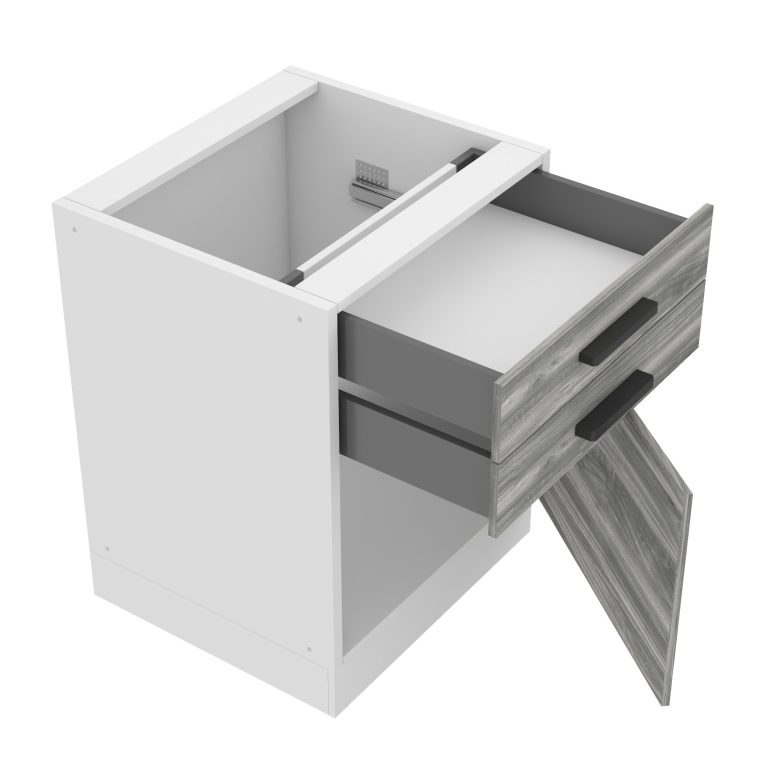 Meuble bas de cuisine 60 cm tiroirs TOR SDSZ60/0/WT/GW/0/B1/PP