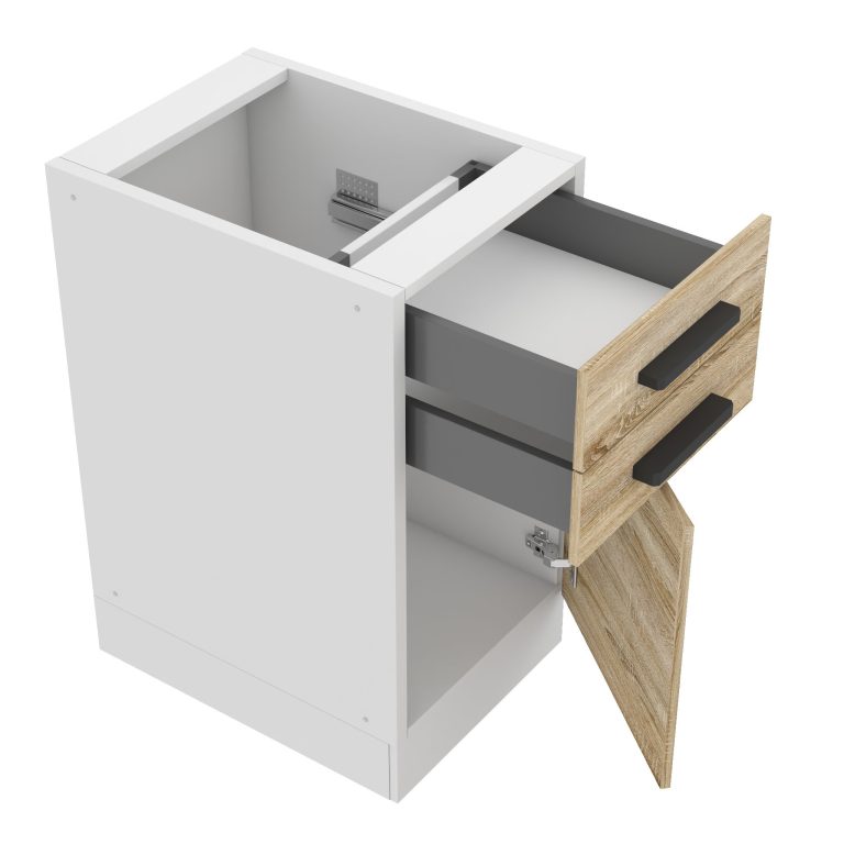 Meuble bas de cuisine 40 cm tiroirs TOR SDSZ40/0/WT/DS/0/B1/PP

