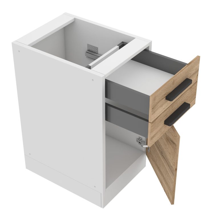 Meuble bas de cuisine 40 cm tiroirs TOR SDSZ40/0/WT/DW/0/B1/PP