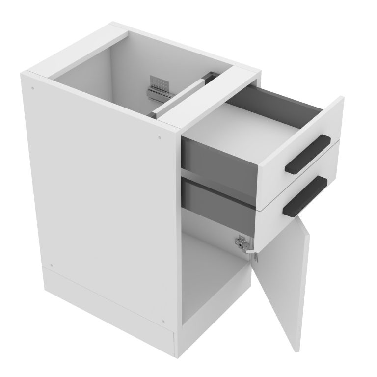 Meuble bas de cuisine 40 cm tiroirs TOR SDSZ40/0/WT/WT/0/B1/PP