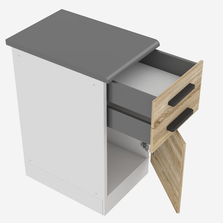 Meuble bas de cuisine 40 cm tiroirs TOR SDSZ40/0/WT/DS/B/B1/PP