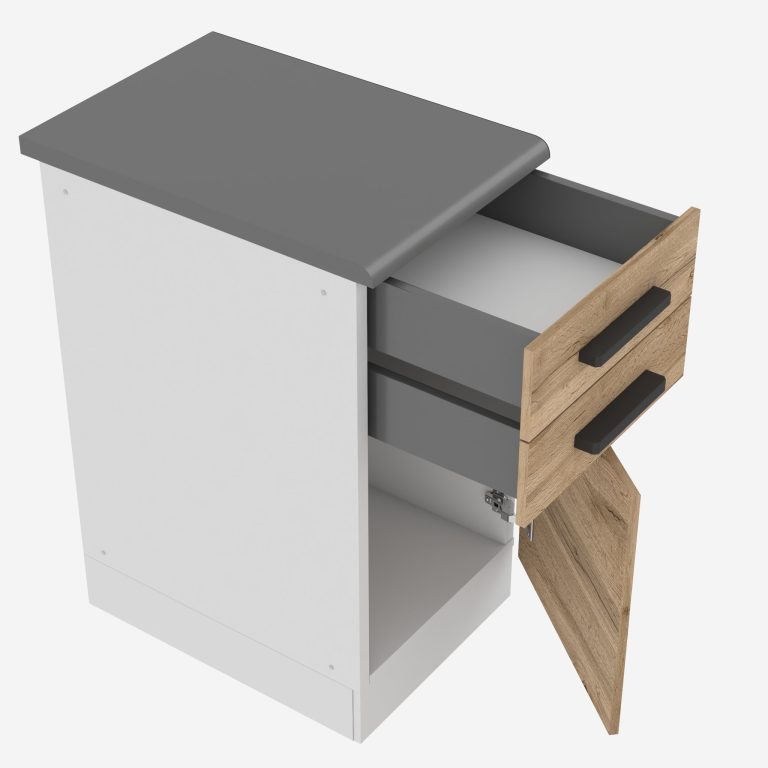 Meuble bas de cuisine 40 cm tiroirs TOR SDSZ40/0/WT/DW/B/B1/PP