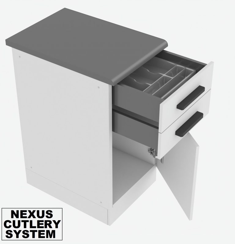 Meubles de cuisine Premium Version Complète 520 cm brillance blanc avec plan de travail Fabricant INF JULIE/0/WT/W/B/B1