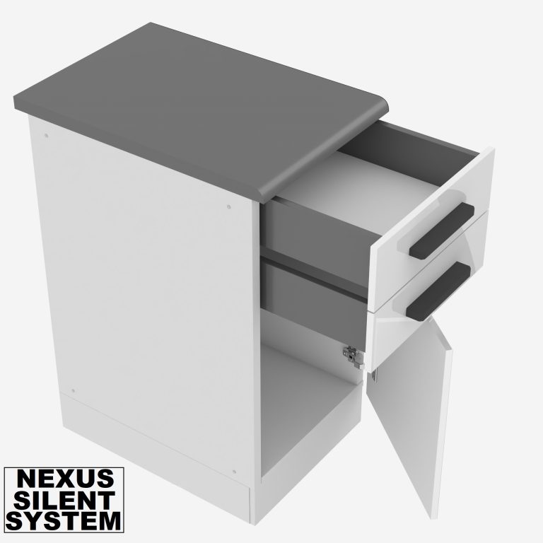 Meubles de cuisine Premium Version Complète 520 cm brillance blanc avec plan de travail Fabricant INF JULIE/0/WT/W/B/B1