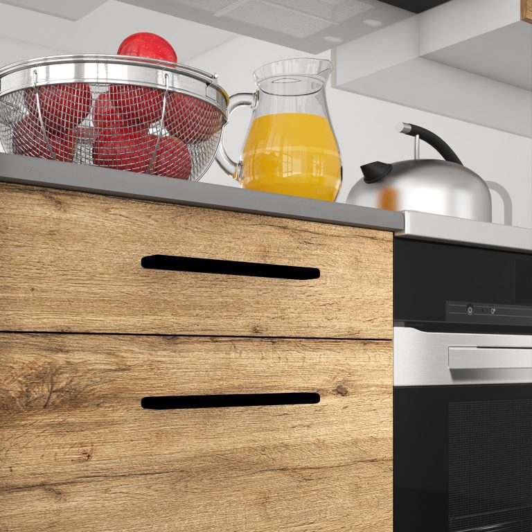 Cuisine 260 cm chêne wotan / chêne sonoma avec plan de travail – Producteur TOR PRIMO260/2/WT/DW/0/B1