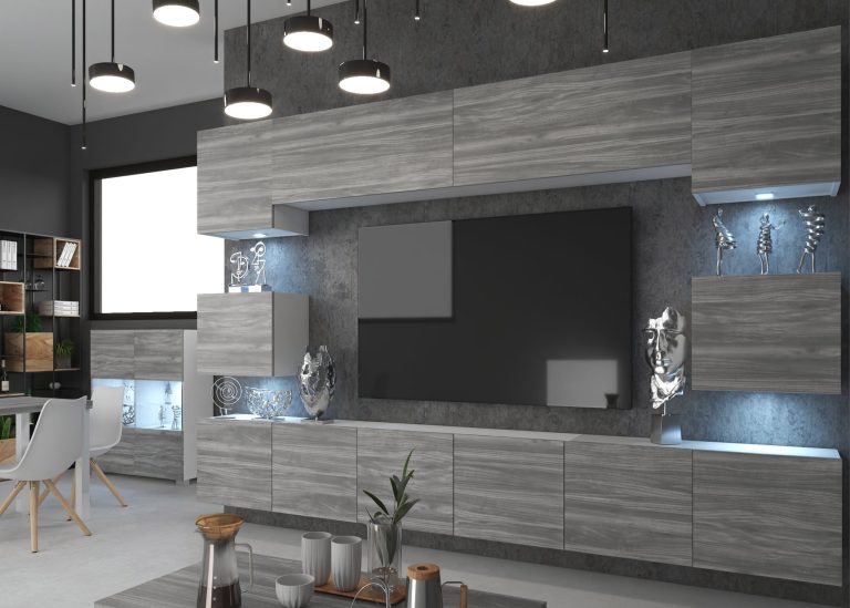 Meuble TV 300 cm gris anthracite graphite – Producteur IMP PRIMO 3/5/W/GW1/0/0