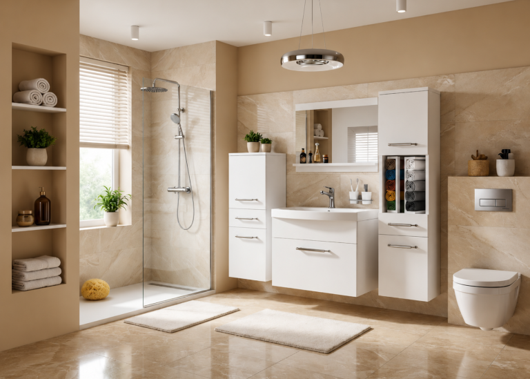 Meuble de salle de bain avec vasque et miroir blanc mat – Producteur ROD PRIMO M 5/0/W/W/0/ZINC