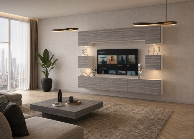 Meuble TV 300 cm gris anthracite graphite – Producteur IMP PRIMO 3/5/W/GW1/0/0