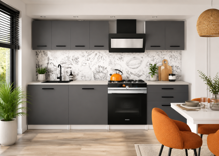 Meubles de cuisine 180 cm gris anthracite graphite avec plan de travail Fabricant TOR SONIK2/3/WT/SR/0/B1