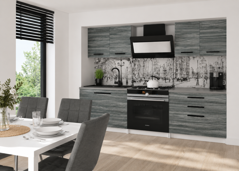 Meubles de cuisine 120 cm gris anthracite graphite avec plan de travail Fabricant TOR TIESTO2/2/WT/GW1/0/B1
