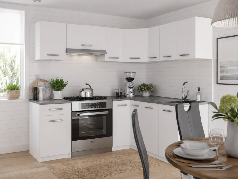 Meubles de cuisine 360 cm blanc mat avec plan de travail Fabricant TOR LIDIAUNIQA3/4/WT/WT/0/E