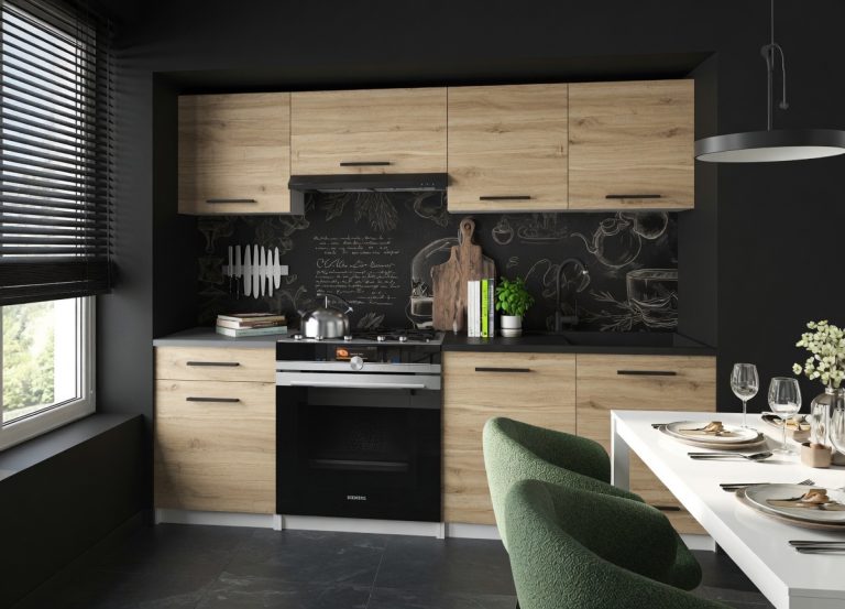 Meubles de cuisine 180 cm en chêne Wotan et chêne Sonoma avec plan de travail Fabricant TOR SUPERUNIQA2/4/WT/DS/0/B1